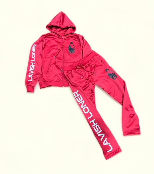 Lavish Loner tracksuit set (red)